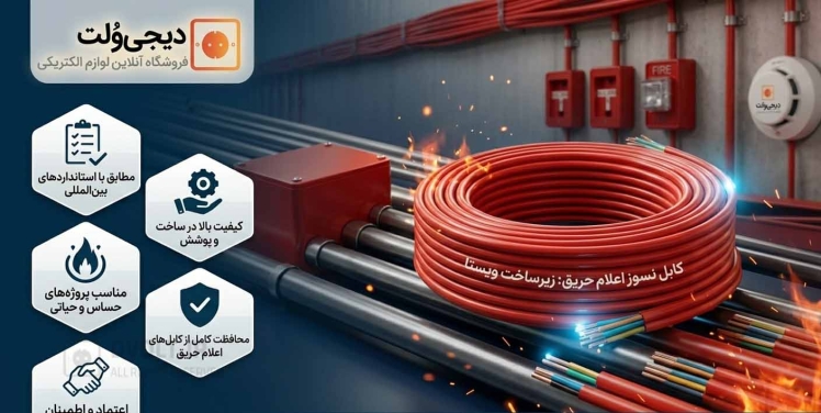 خرید کابل نسوز ۲×۱.۵ اعلام حریق | قیمت انواع کابل ۱.۵×۲ 