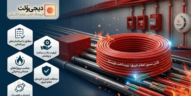 خرید کابل نسوز ۲×۱.۵ اعلام حریق | قیمت انواع کابل ۱.۵×۲ 